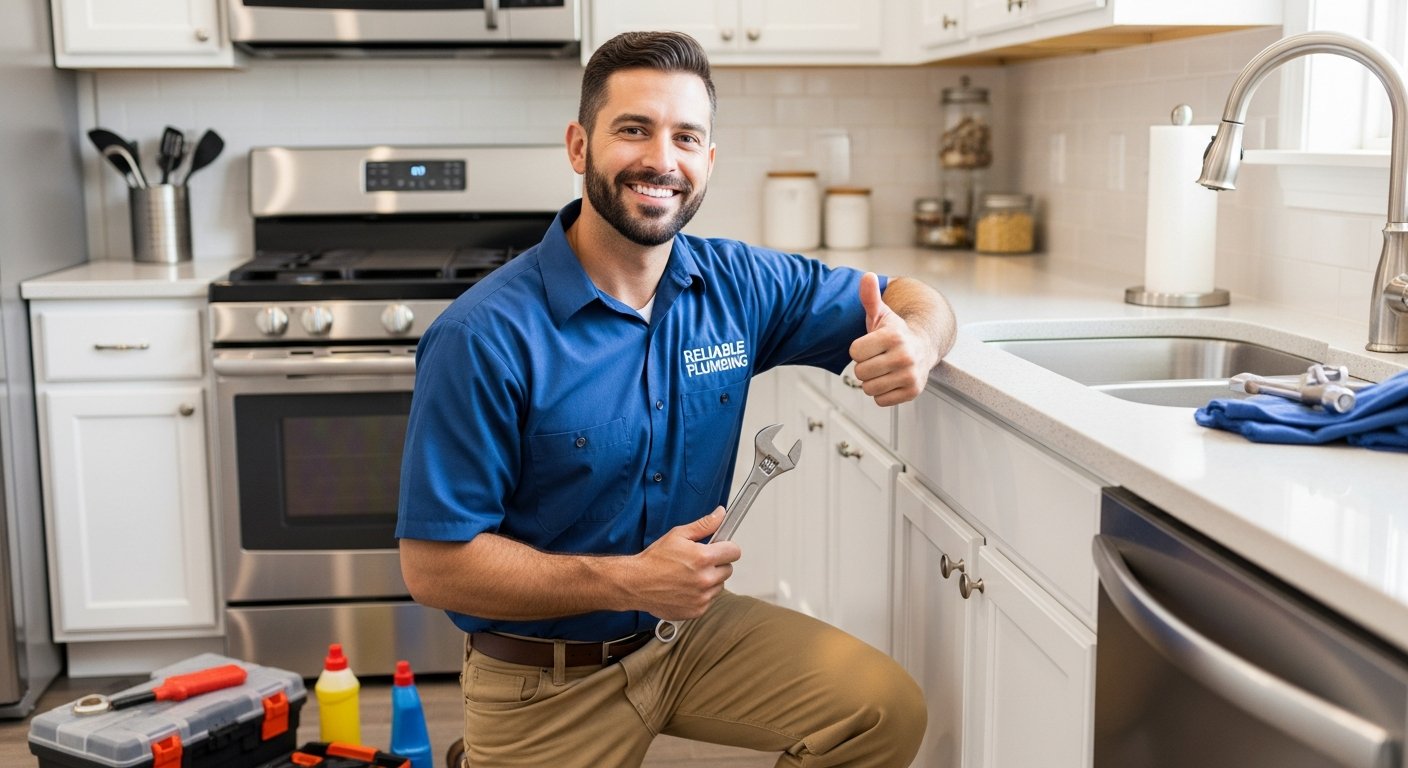 Friendly heating engineer shaking hands with a smiling homeowner at their front door
